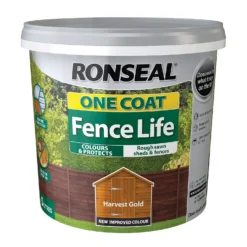 Ronseal One Coat Fence Life Paint Harvest Gold - 5L -Rust-Oleum || Hammerite Sales 12804244 9214942087451370