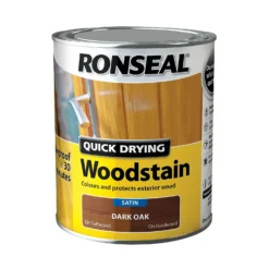 Ronseal Quick Drying Woodstain Dark Oak Satin - 750ml -Rust-Oleum || Hammerite Sales 12804683 1454949525526354