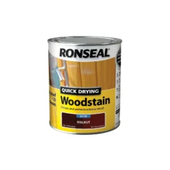 Ronseal Quick Drying Woodstain Walnut Satin - 750ml -Rust-Oleum || Hammerite Sales 12804709 4224949525391966