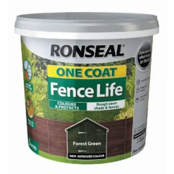 Ronseal One Coat Fence Life Paint Forest Green - 5L -Rust-Oleum || Hammerite Sales 12804806 1674942086688356