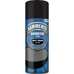 Hammerite Matt Finish BBQ Paint - Black - 400ml