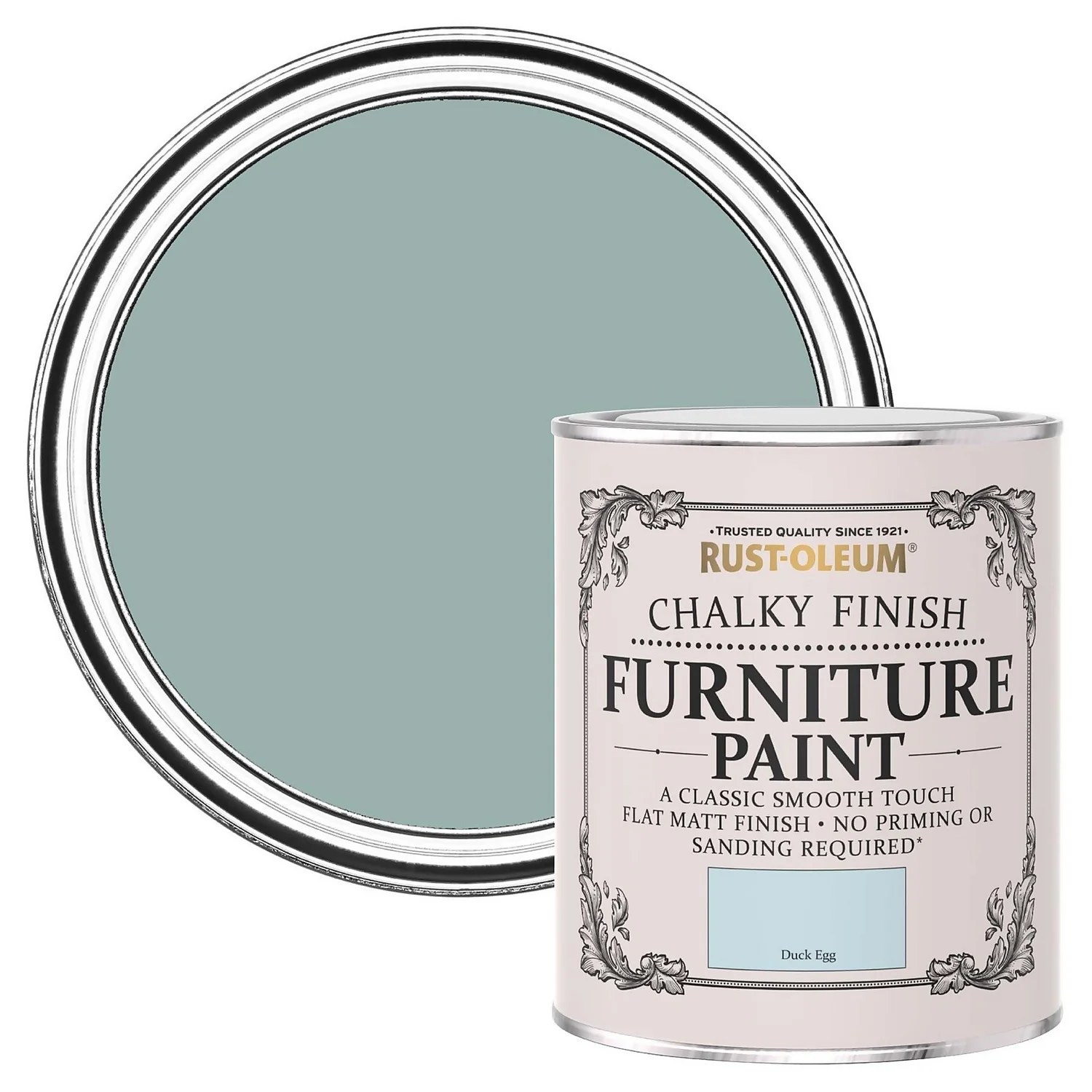 Rust-Oleum Chalky Furniture Paint - Duck Egg - 750ml 3 Rust-Oleum Chalky Furniture Paint - Duck Egg - 750ml