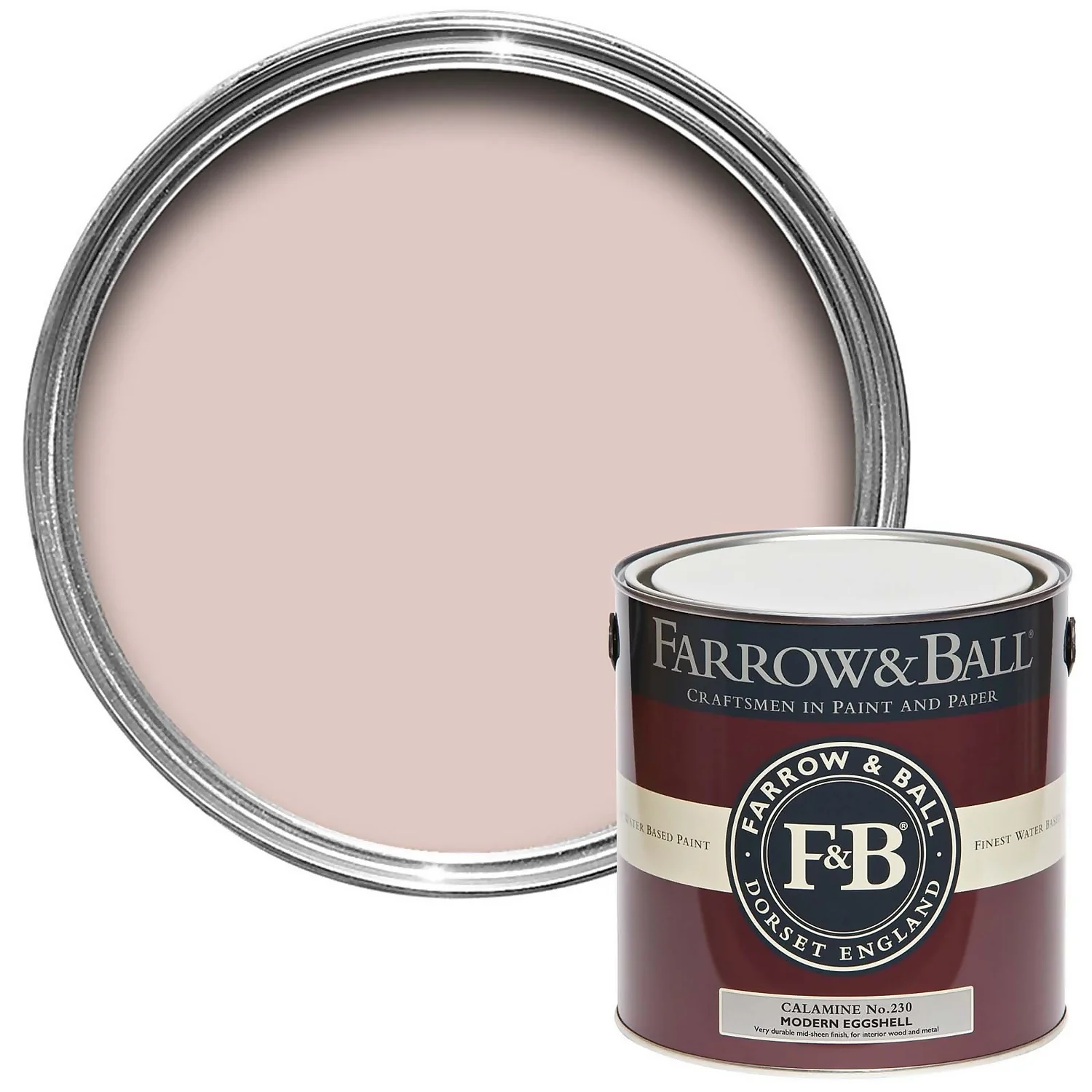 Farrow & Ball Modern Eggshell Paint Calamine - 2.5L 3 Farrow & Ball Modern Eggshell Paint Calamine - 2.5L