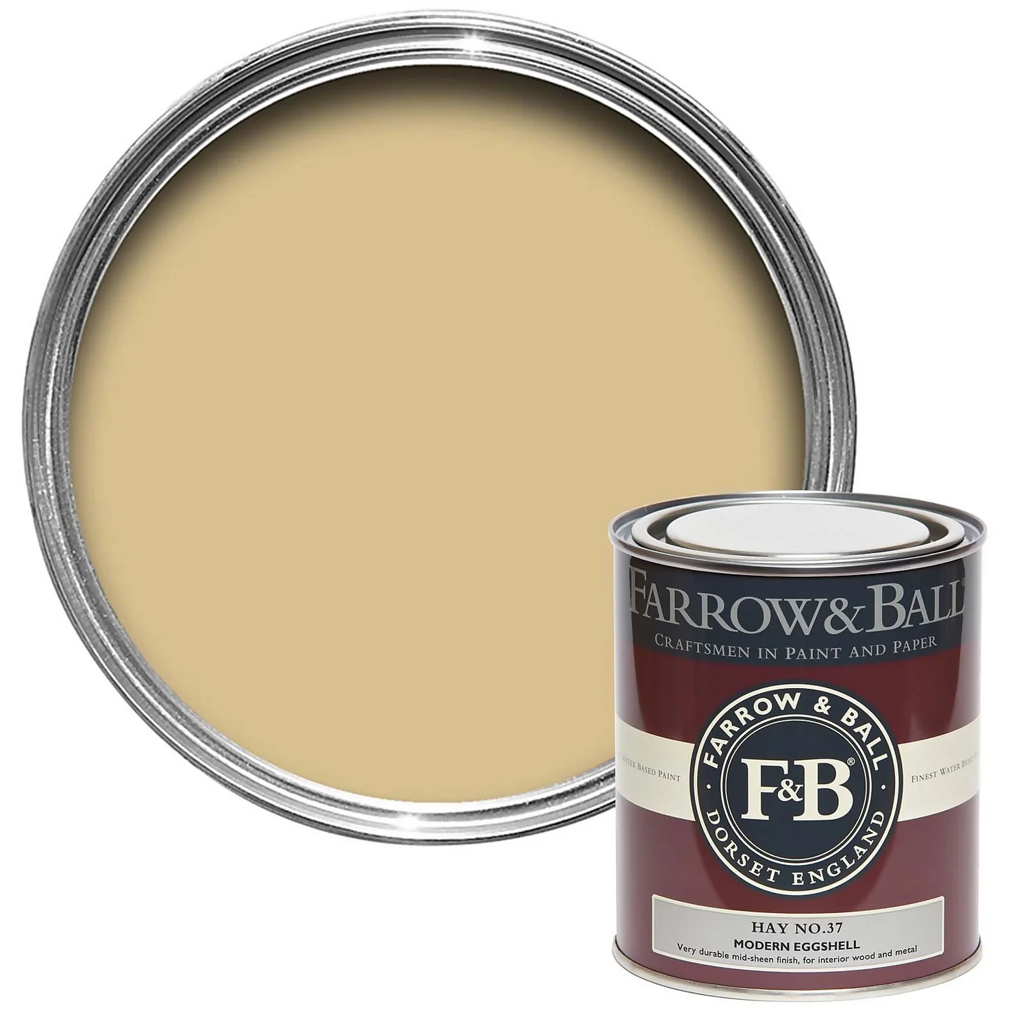 Farrow & Ball Modern Eggshell Hay - 750ml 3 Farrow & Ball Modern Eggshell Hay - 750ml