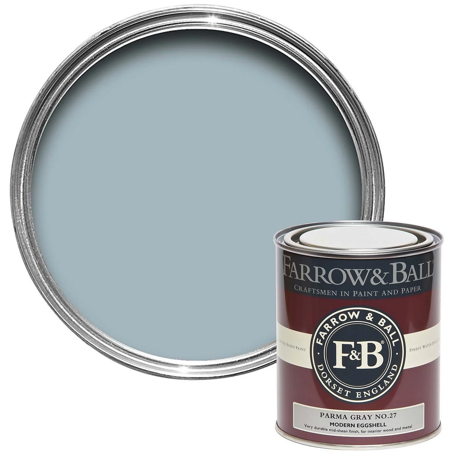 Farrow & Ball Modern Eggshell Parma Gray - 750ml 3 Farrow & Ball Modern Eggshell Parma Gray - 750ml