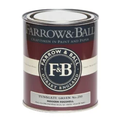 Farrow & Ball Modern Eggshell Paint Archive Collection: Tunsgate Green - 750ml -Rust-Oleum || Hammerite Sales 12820606 4594952914963704