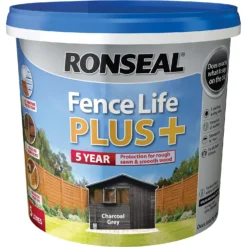 Ronseal Fence Life Plus Paint Charcoal Grey - 5L -Rust-Oleum || Hammerite Sales 12821358 2044942086891111