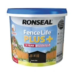 Ronseal Fence Life Plus Paint Dark Oak - 9L -Rust-Oleum || Hammerite Sales 12826694 3334942086803634