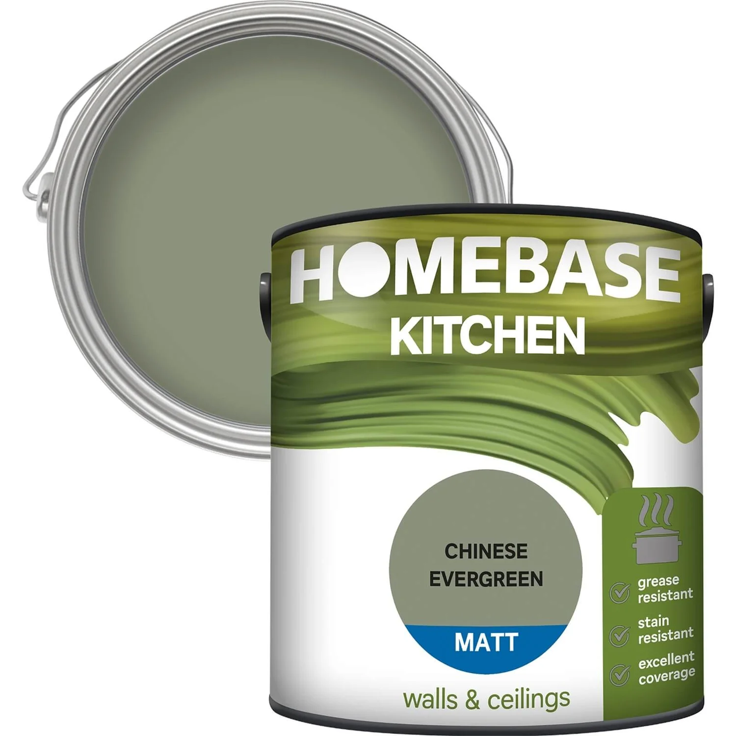 Homebase Kitchen Matt Paint - Chinese Evergreen 2.5L 3 Homebase Kitchen Matt Paint - Chinese Evergreen 2.5L