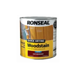 Ronseal Quick Drying Woodstain Deep Mahogany Satin - 2.5L 13 Ronseal Quick Drying Woodstain Deep Mahogany Satin - 2.5L -Rust-Oleum || Hammerite Sales 12845234 9934949525523438