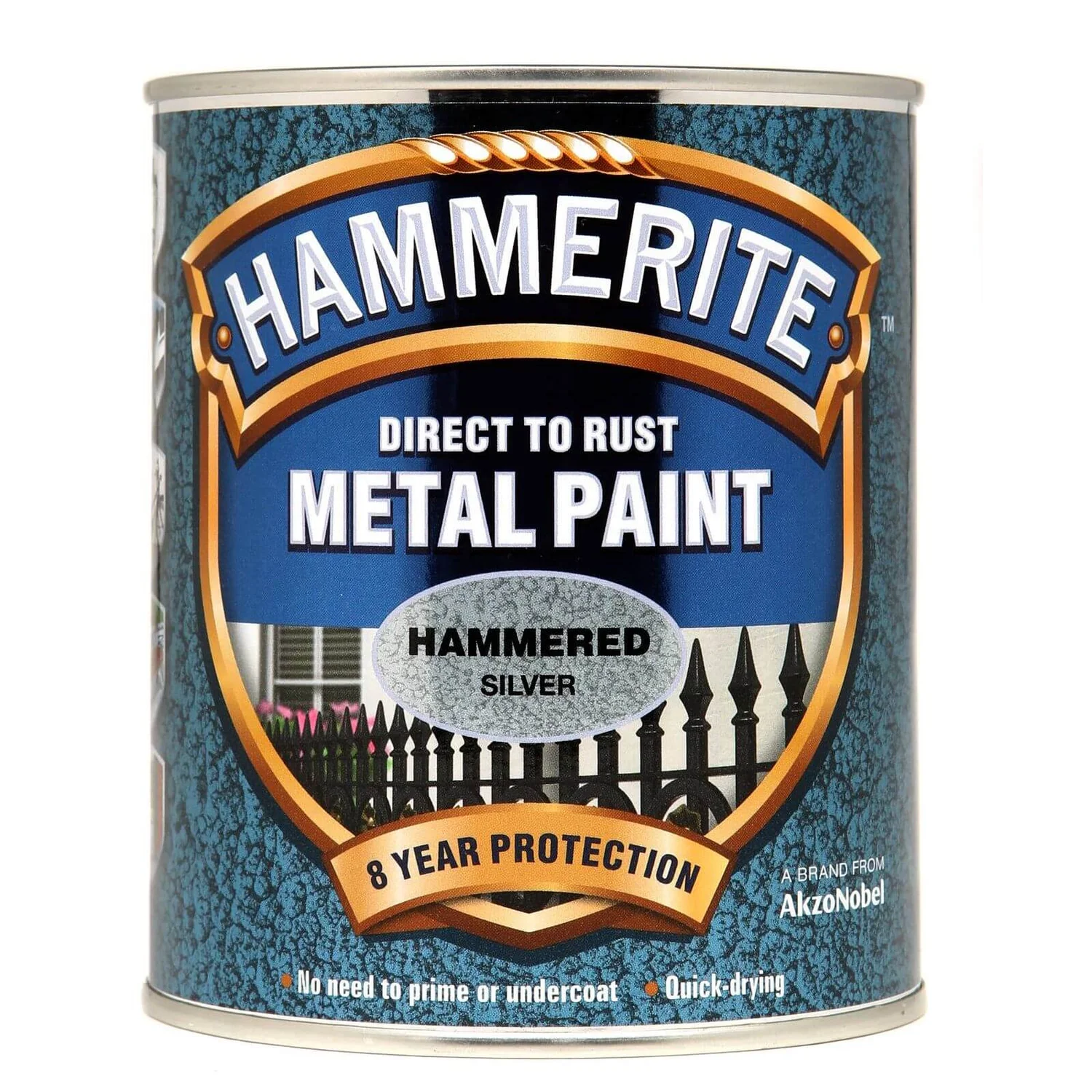 Hammerite Direct To Rust Hammered Silver Metal Paint - 750ml 3 Hammerite Direct To Rust Hammered Silver Metal Paint - 750ml