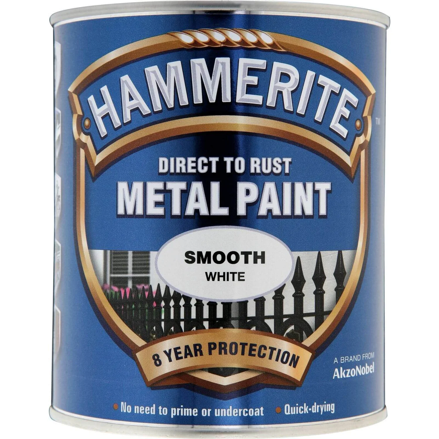 Hammerite Direct To Rust Smooth White Metal Paint - 750ml 3 Hammerite Direct To Rust Smooth White Metal Paint - 750ml