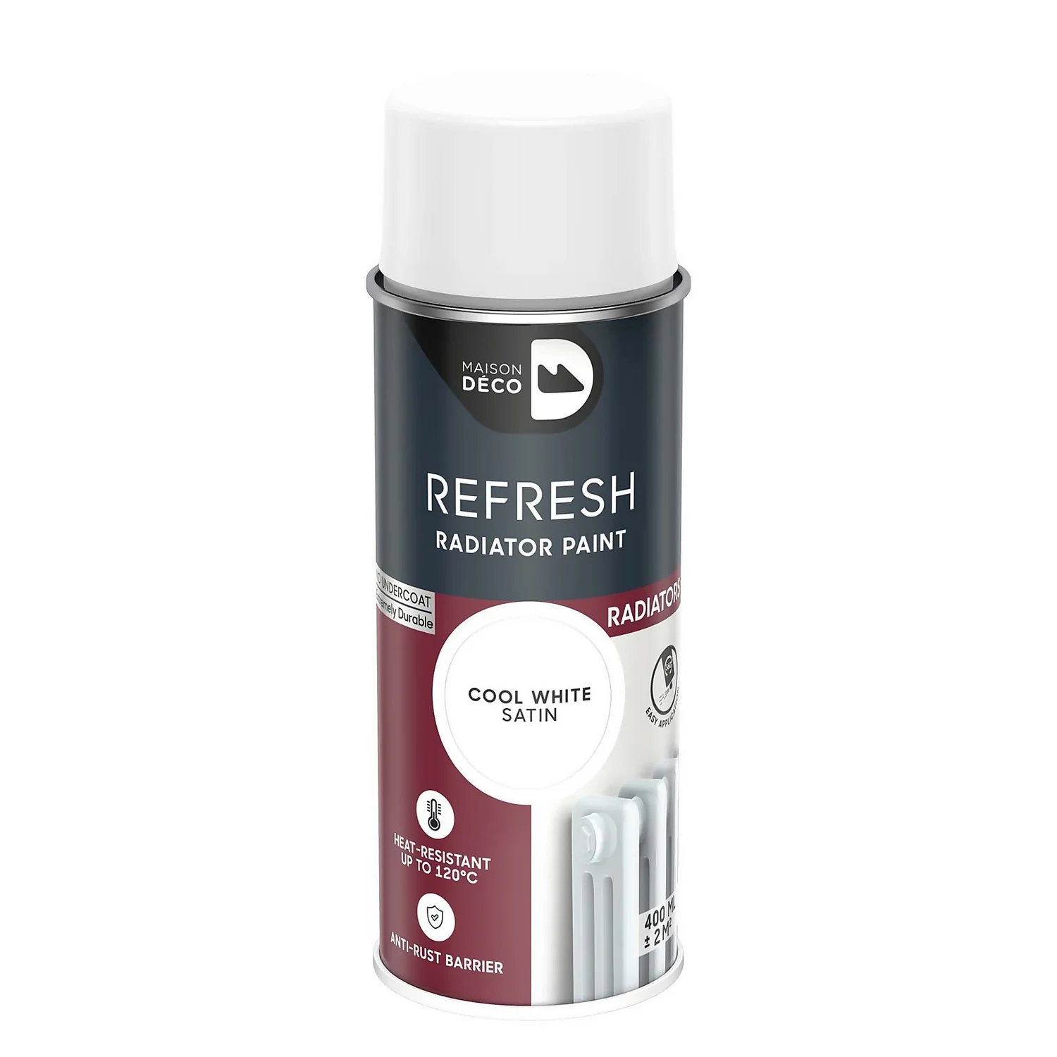 Maison Deco Refresh Radiator Spray Paint Cool White - 400ml 3 Maison Deco Refresh Radiator Spray Paint Cool White - 400ml