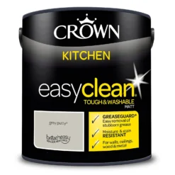 Crown Easyclean®Greaseguard+ Kitchen Matt Washable Multi Surface Paint Grey Putty® - 2.5 L 15 Crown Easyclean®Greaseguard+ Kitchen Matt Washable Multi Surface Paint Grey Putty® - 2.5 L -Rust-Oleum || Hammerite Sales 12886961 9964853416487193