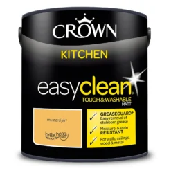 Crown Easyclean®Greaseguard+ Kitchen Matt Washable Multi Surface Paint Mustard Jar® - 2.5L -Rust-Oleum || Hammerite Sales 12886970 8824853416591254
