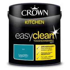 Crown Easyclean®Greaseguard+ Kitchen Matt Washable Multi Surface Paint Teal® - 2.5L -Rust-Oleum || Hammerite Sales 12886982 7834853416741434